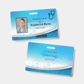 Stethoscope Cross Medical Foto-ID Badge (Voor- en achterkant)