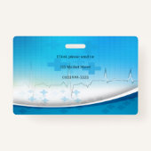 Stethoscope Cross Medical Foto-ID Badge (Achterkant)