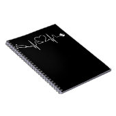 Stethoscope EKG Heartbeat Nurse Heart Hospital Notitieboek (Rechterzijde)