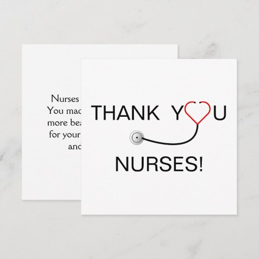 Stethoscope Heart Nurse Dankuwel (Voorkant / Achterkant)