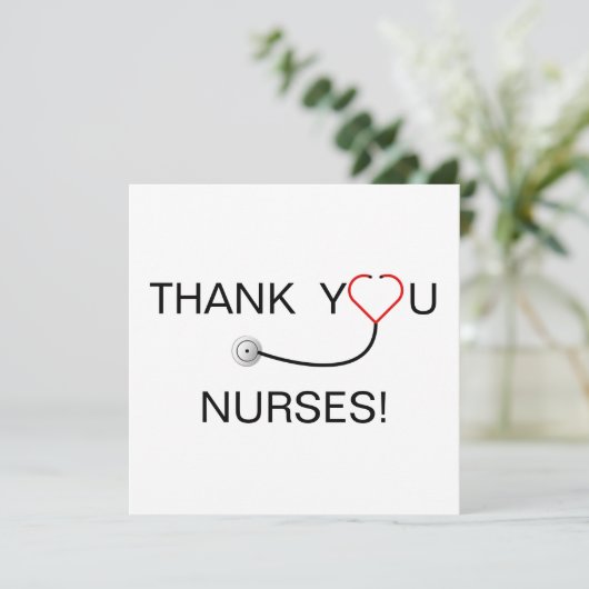 Stethoscope Heart Nurse Dankuwel (Staand voorkant)