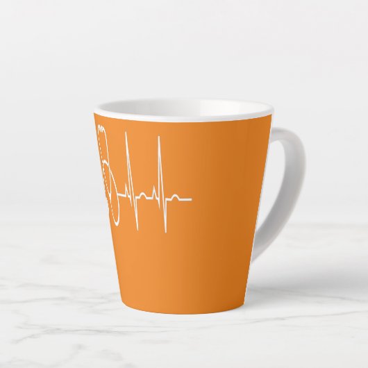 Stethoscope Heartbeat EKG Nurse Medical Doctor Latte Mok (Rechterhoek)