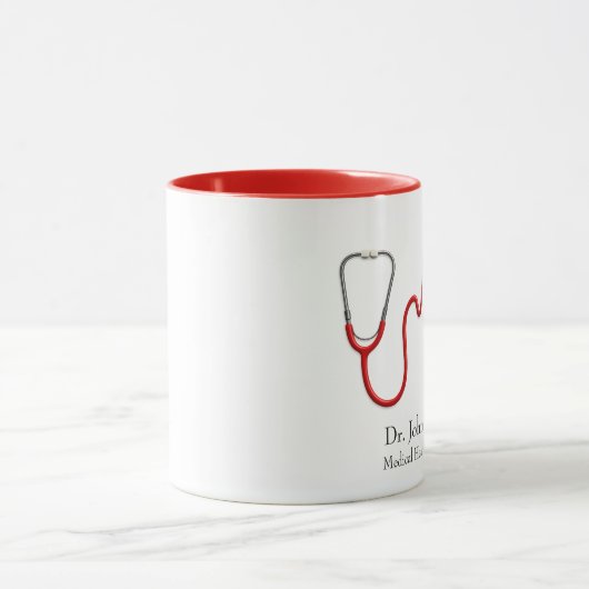 Stethoscope Medical ECG Wave EKG Heartbeat Line Mok (Midden)