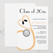 Stethoscope Medical School Afstuderen Aankondiging (Voorkant / Achterkant)