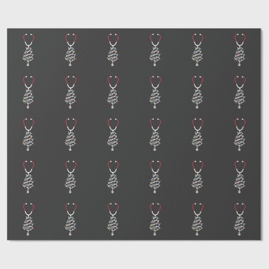 Stethoscope Medical Supplies Kerstboomverlichting Cadeaupapier (Vlak)