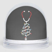 Stethoscope Medical Supplies Kerstboomverlichting Sneeuwbol (Voorkant)