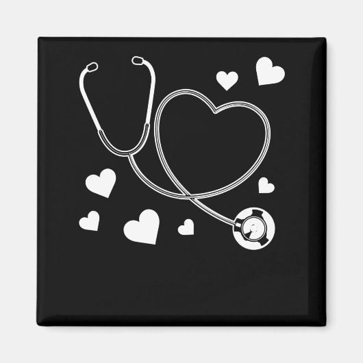 Stethoscope Nurse Love Hospital Magneet (Voorkant)