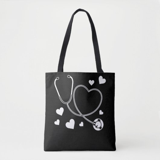 Stethoscope Nurse Love Hospital Tote Bag (Voorkant)