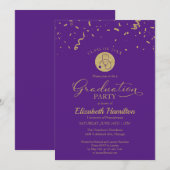 Stethoscope Nursing School Afstudeerder Party Gold Kaart (Voorkant / Achterkant)