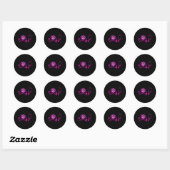 Stethoscope Pink Ribbon Breast Cancer Awareness Nu Ronde Sticker (Vel)