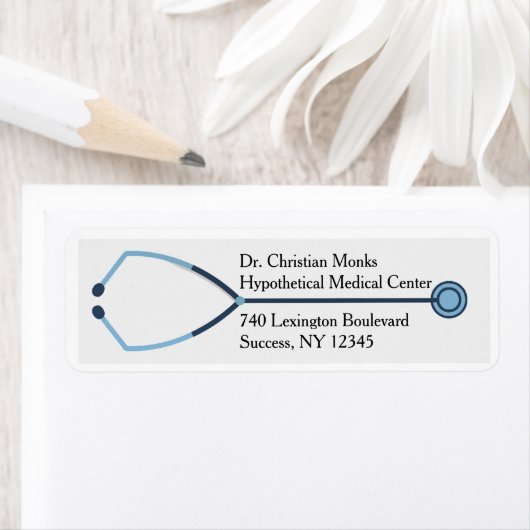 Stethoscope Return Address Label (Insitu)