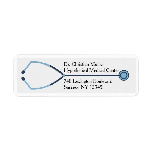 Stethoscope Return Address Label (Voorkant)