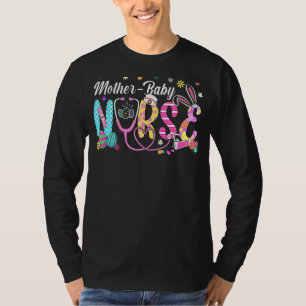 Stethoscope Scrub Moeder Baby Nurse Life Bunny Eas T-shirt