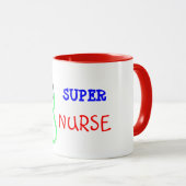 Stethoscope Super Nurse Coffee Mok (Voorkant rechts)