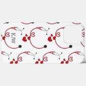 Stethoscopen en harten Monogram Case-Mate iPhone Case (Achterkant (horizontaal))