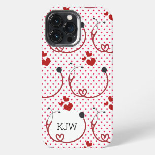 Stethoscopen en harten Monogram iPhone 13 Pro Max Hoesje