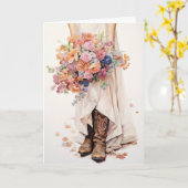 Stetson & Kant Bruiloft: Bloemen fluistert Kaart (Gele Bloem)