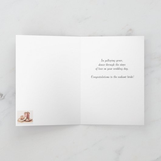 Stetson & Kant bruiloft: Galloping Grace Kaart (Binnen)