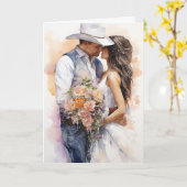 Stetson & Kant Bruiloft: Lariat van de Liefde Kaart (Gele Bloem)