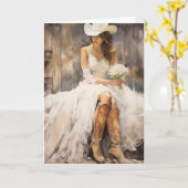 Stetson & Kant Bruiloft: Prairie Petals Kaart (Gele Bloem)