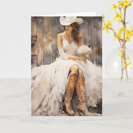 Stetson & Kant Bruiloft: Prairie Petals Kaart (Gele Bloem)