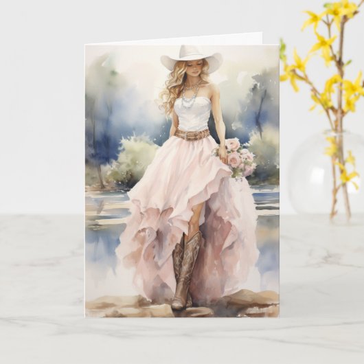 Stetson & Kant bruiloft: Roos straling Kaart (Gele Bloem)