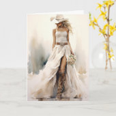 Stetson & Kant bruiloft: rustieke geloften Kaart (Gele Bloem)