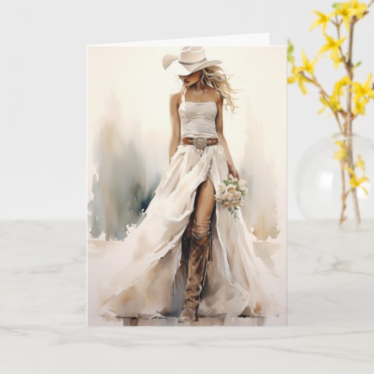 Stetson & Kant bruiloft: rustieke geloften Kaart (Gele Bloem)