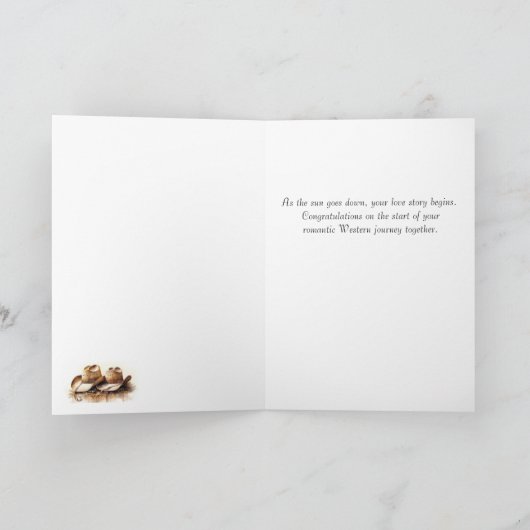 Stetson & Kant bruiloft: Sundown Serenade Kaart (Binnen)