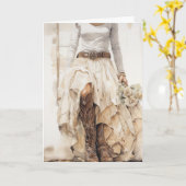 Stetson & Kant bruiloft: Western Belle Kaart (Gele Bloem)