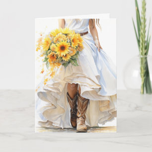 Stetson & Lace Trouwdag: Serenade voor zonnebloeme Kaart