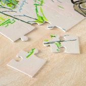 Stetson pet man dat een sigaret verlicht legpuzzel (Zijkant)