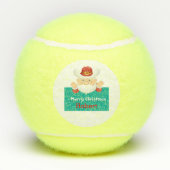 Stetson Santa Gepersonaliseerde naam Custom Christ Tennisballen (Achterkant)