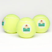 Stetson Santa Gepersonaliseerde naam Custom Christ Tennisballen (Multi)