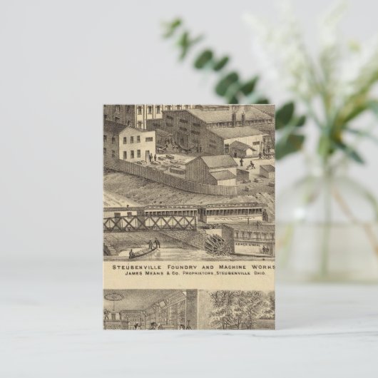 Steubenville Foundry and Machine Works Briefkaart (Staand voorkant)