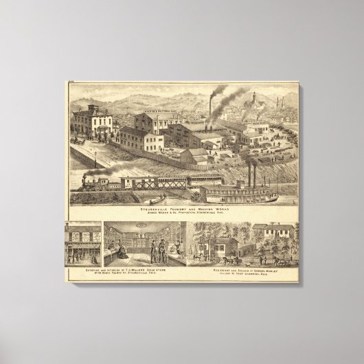 Steubenville Foundry and Machine Works Canvas Afdruk (Voorkant)