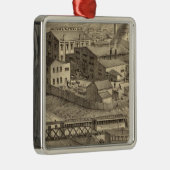 Steubenville Foundry and Machine Works Metalen Ornament (Rechts)