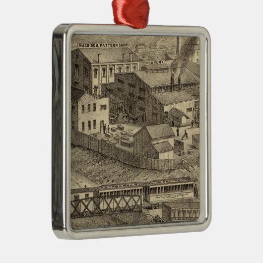 Steubenville Foundry and Machine Works Metalen Ornament (Rechts)