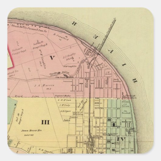 Steubenville, Ohio 2 Vierkante Sticker (Voorkant)