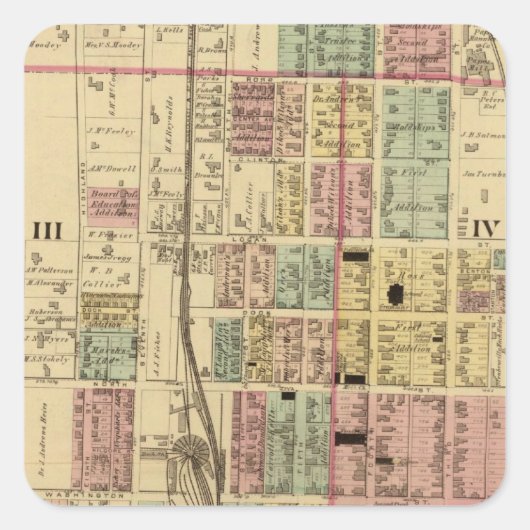 Steubenville, Ohio Vierkante Sticker (Voorkant)