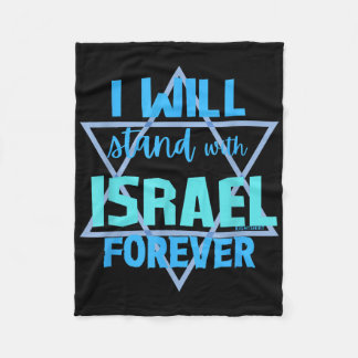 Steun aan de Joden Ik zal voor eeuwig bij Israël b Fleece Deken