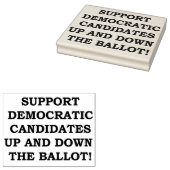 STEUN AAN DEMOCRATISCHE KANDIDATEN... RUBBERSTEMPEL (Gestempeld)
