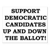 STEUN AAN DEMOCRATISCHE KANDIDATEN... RUBBERSTEMPEL (Afrduk)