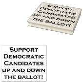 STEUN AAN DEMOCRATISCHE KANDIDATEN... RUBBERSTEMPEL (Gestempeld)