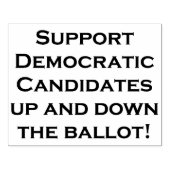 STEUN AAN DEMOCRATISCHE KANDIDATEN... RUBBERSTEMPEL (Afrduk)
