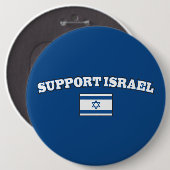 Steun aan Israël met vlag Ronde Button 6,0 Cm (Voorkant /achterkant)