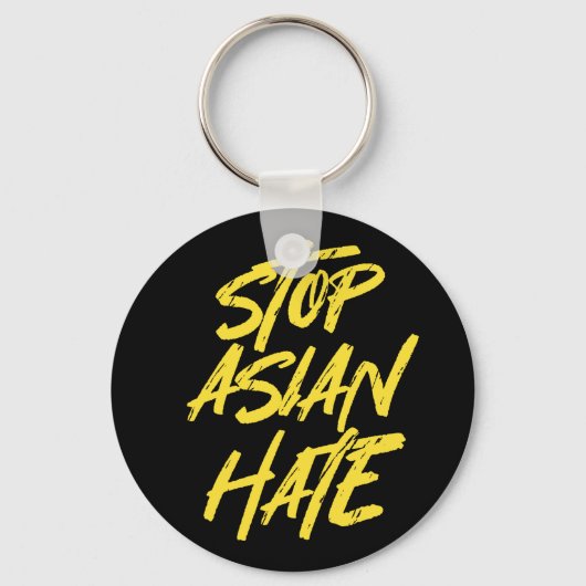 Steun AAPI-bewustzijn Stop met haat tegen Aziaten Sleutelhanger (Voorkant)