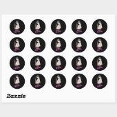 Steun alle vrouwen 1 ronde sticker (Vel)