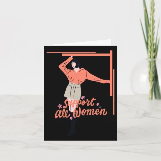 Steun alle vrouwen 2 kaart (Voorkant)