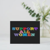 Steun alle vrouwen briefkaart (Staand voorkant)